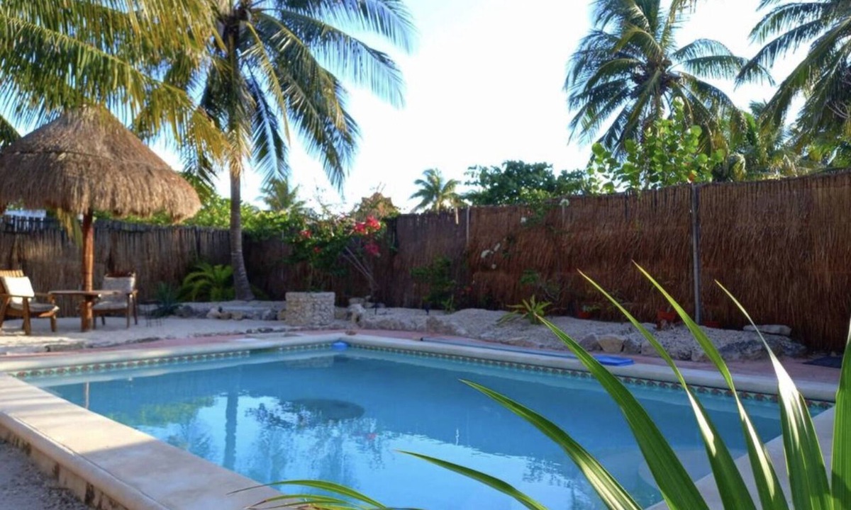 Chuburna Puerto House | 2 Bedroom Beach House Nice Big Pool - Fully Fenced Private Property-Lush Gardens