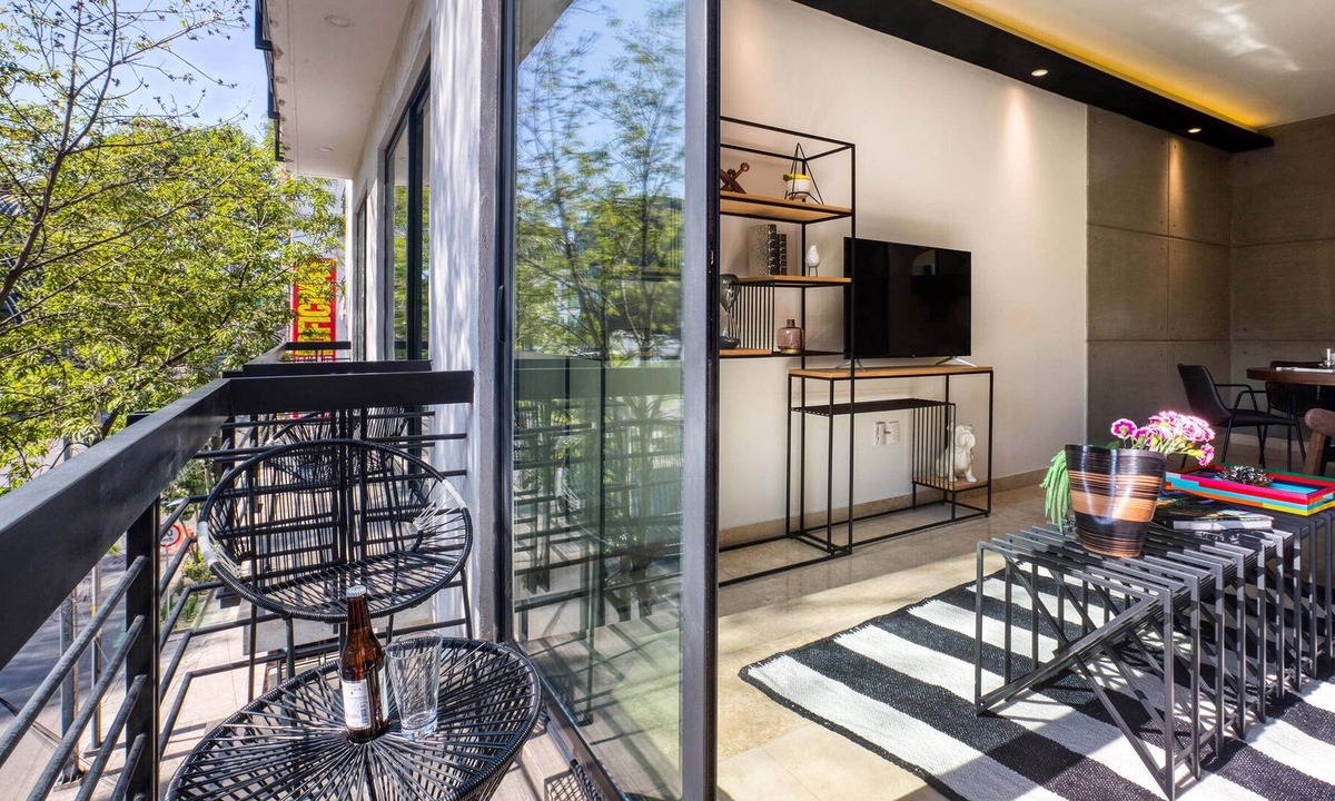 Colonia Cuauhtemoc Apartment | 2BR Apt with its own Pvt Balcony | Gym+Rooftop w/Grill