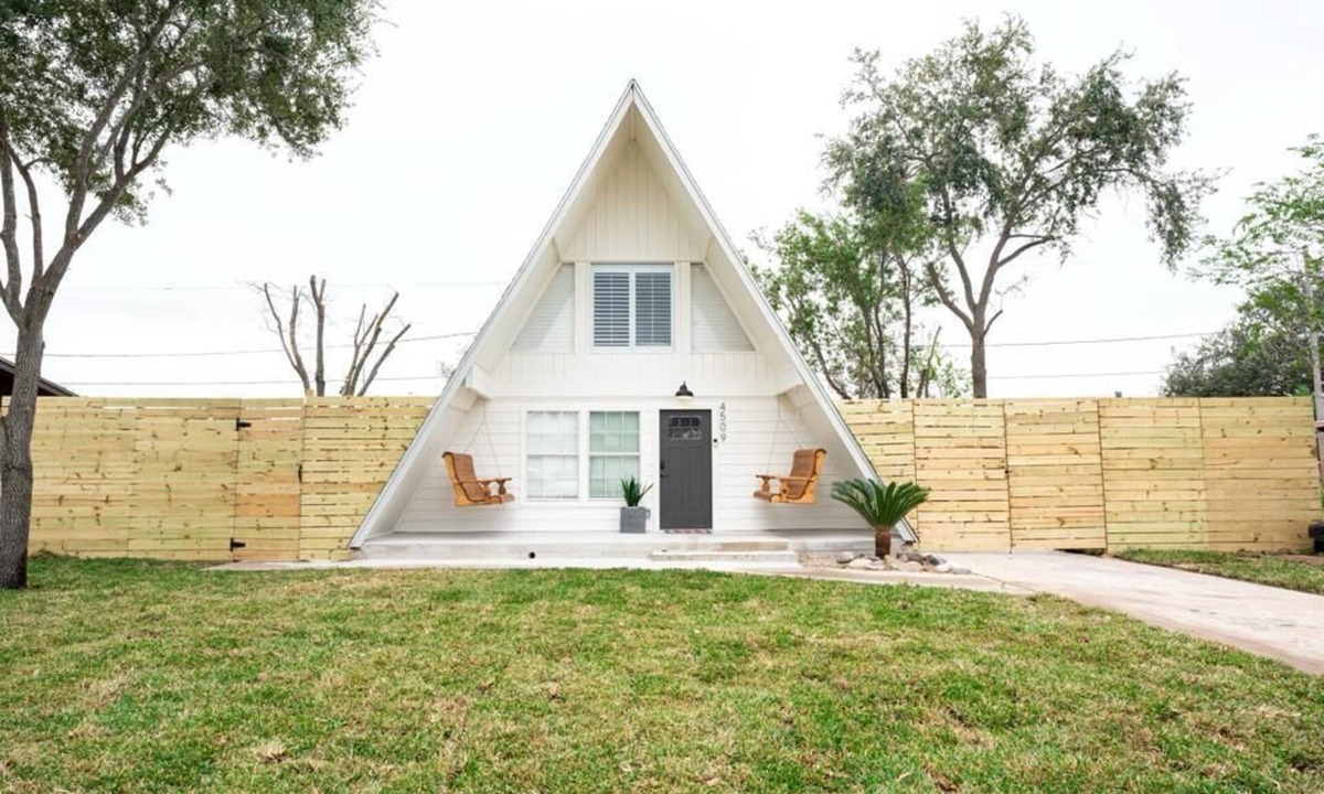 McAllen House | A pet friendly A-Frame with a hot tub & fire pit!