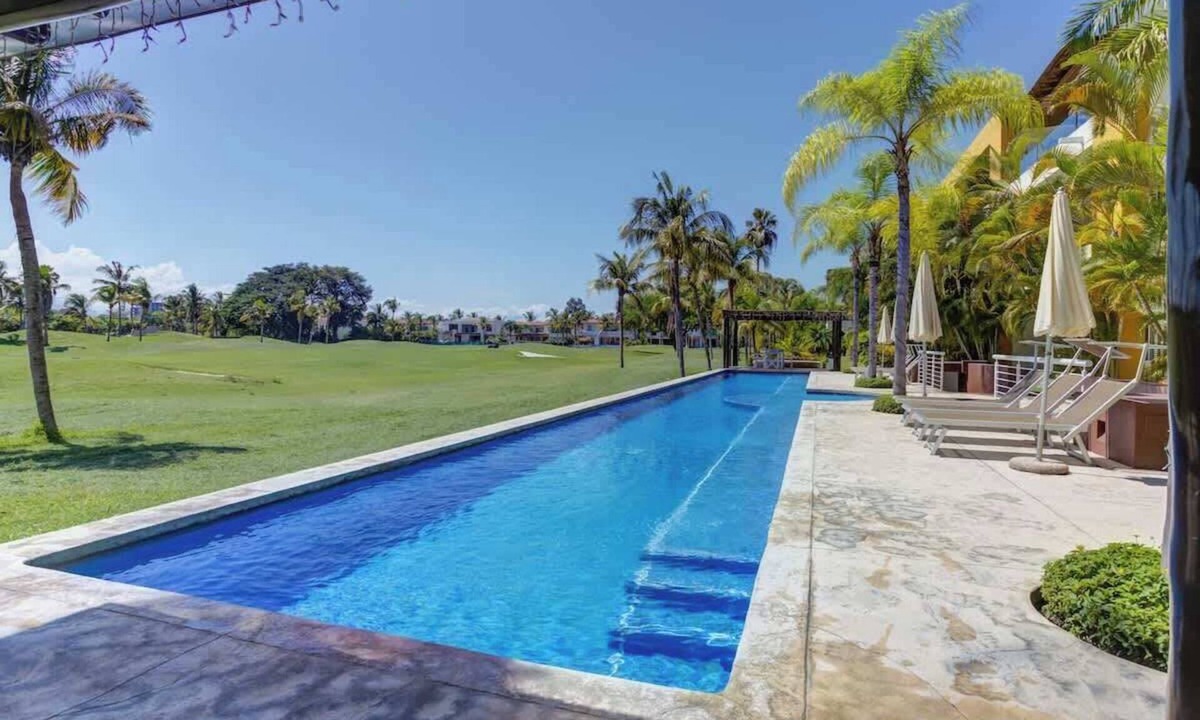 Nuevo Vallarta Condo | El Tigre Deluxe Stay w/Pool & Golf views. Large Terrace & BBQ