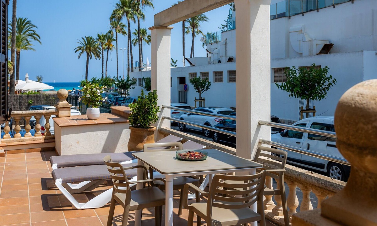 Sant Llorenc des Cardassar House | Holiday Apartment Dofí On the Beach with Terrace, & Sea View