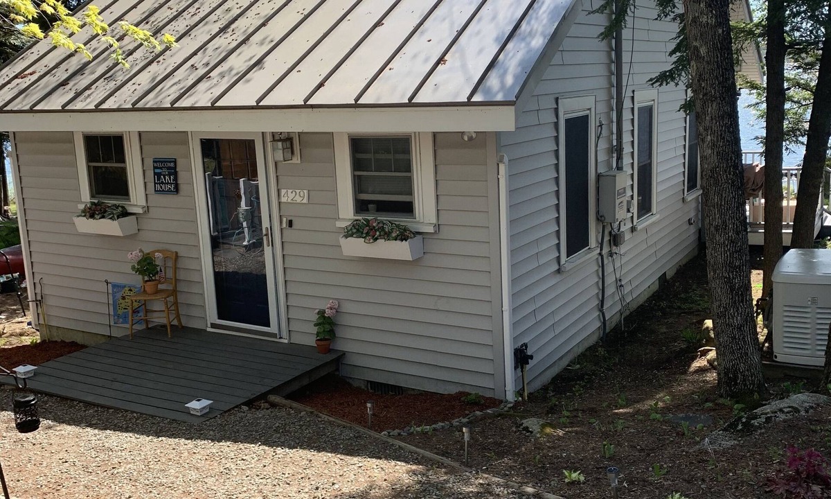Oakland Cottage | Modern Lakefront Camp on East Pond - cozy fire pit, 3 kayaks, canoe