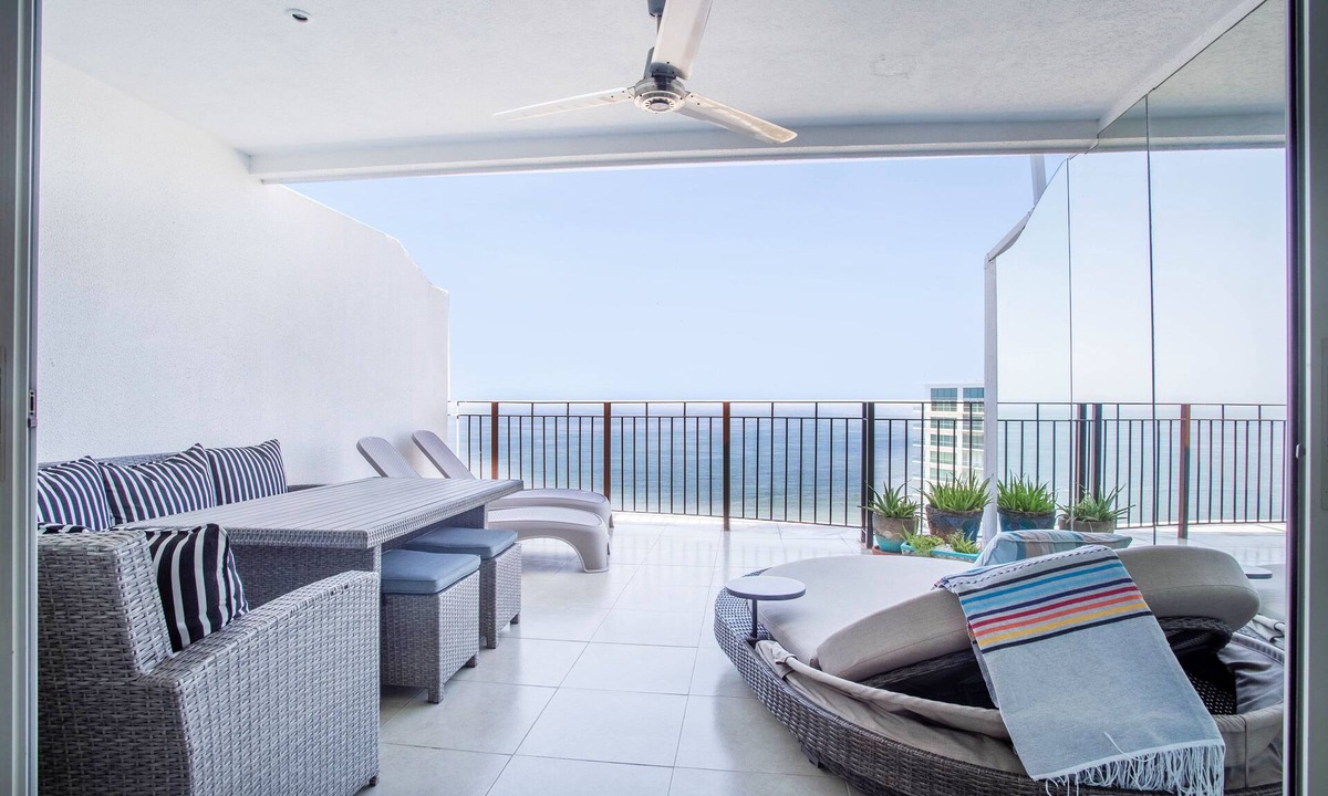 South Hotel Zone Condo | “OgoVallarta” 2 Bedroom Beachfront with Double Balcony, Office, BBQ