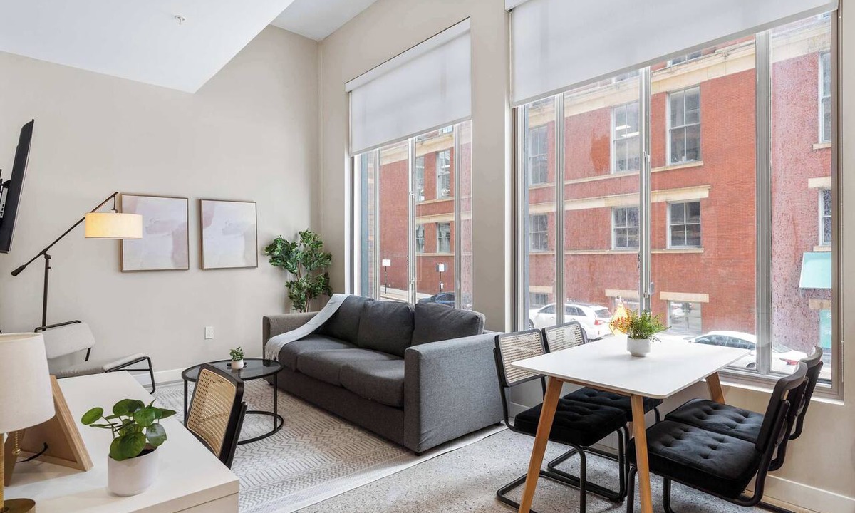Downtown Cincinnati Apartment | Spacious 2BR Near Downtown | CozySuites Textile