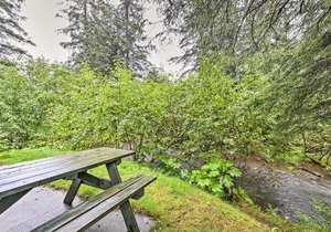 Creekside Seward Cabin with BBQ Fire Pit on 3 Acres!