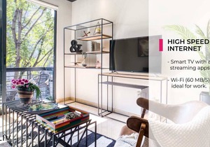 Equipped Apt w/Pvt Balcony in Reforma | Gym+Rooftop+Grill 2BR
