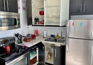 Spacious 1BR, Central AC, Real Desk & Office Chair