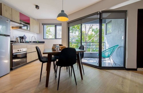 Escandon Apartment | Capitalia | Cozy Terrace Nook