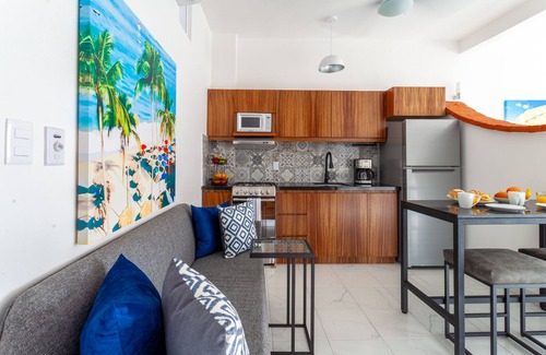 Colonia 5 de Diciembre Apartment | Casa Loro Azul PV Unit 3 NEW with Rooftop pool 1BD Studio for rent in 5 de Dicie