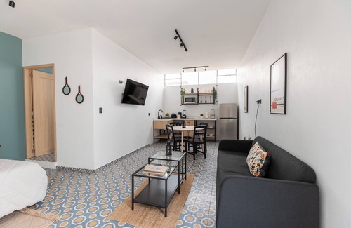 Puebla Historic Center House | Loft en Casona 212: Lujo y alta conectividad+Est