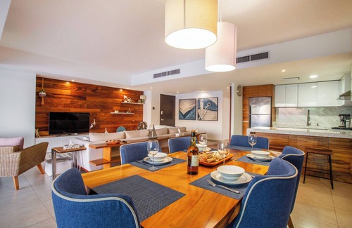 South Hotel Zone Condo | Luxurious, Beachfront 2bed/2 bath Condo with Designer Finishes