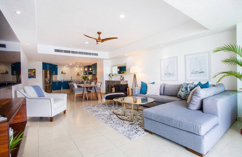 South Hotel Zone Condo | “OgoVallarta” 2 Bedroom Beachfront with Double Balcony, Office, BBQ