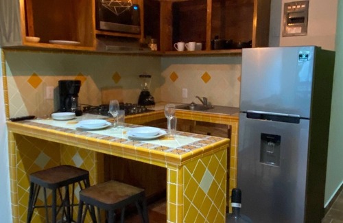 Emiliano Zapata Apartment | Old town WIFI A/C Rooftop/Pool Private Balcony Apt#1