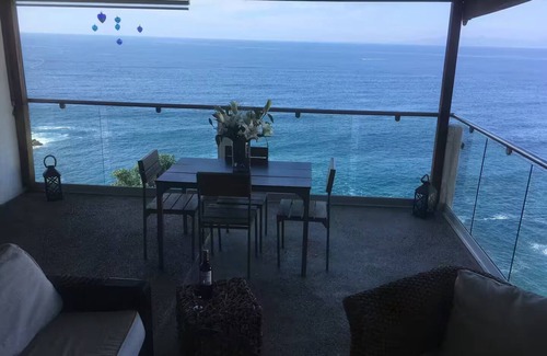 South Shore Hotel Area Apartment | Stunning sea view 2-bedroom apartment with AC near mismaloya, ground floor