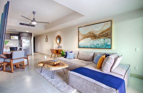 South Hotel Zone Condo | Stylish Double Balcony Condo w/Ocean & Mtn View