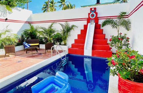 Barra de Navidad House | 2 bed, 2 bath house w/private pool, pyramid waterfall, short walk to beach.