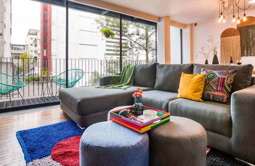 Hipodromo Apartment | 2BR Apt w/a long Pvt Balcony | Gym+Patio w/Grill