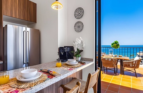 Proyecto escola Condo | 2BR Malecón PV Oceanfront Terrace Rooftop Pool