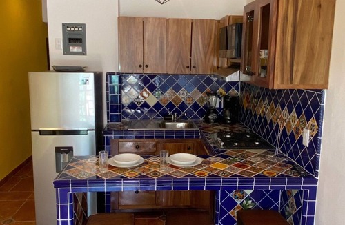 Emiliano Zapata Apartment | A/C WIFI Zona Romantica Private Balcony Roof Top/Pool 5 Blocks from the beach