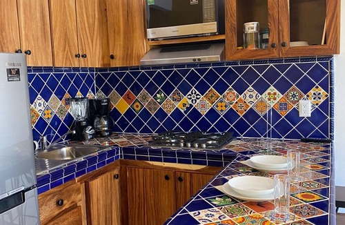 Emiliano Zapata Apartment | A/C WIFI Zona Romantica Private Balcony Roof Top/Pool 5 Blocks from the beach
