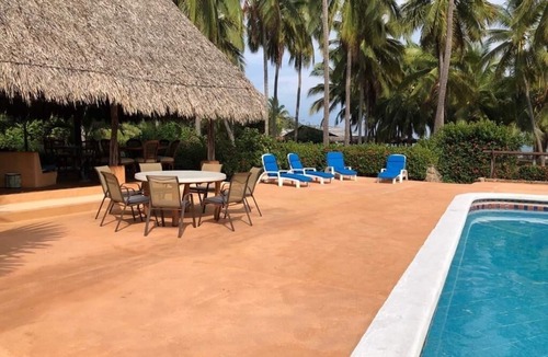 Barra de Potosi Villa | Beachfront Great Villa, private, full staffed, pool, sleeps 28, 8 bedrooms