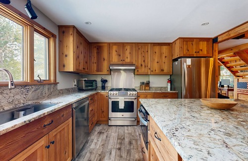 Belgrade House | Belgrade Lakes getaway with private swim dock, outdoor living, & canoe/kayaks