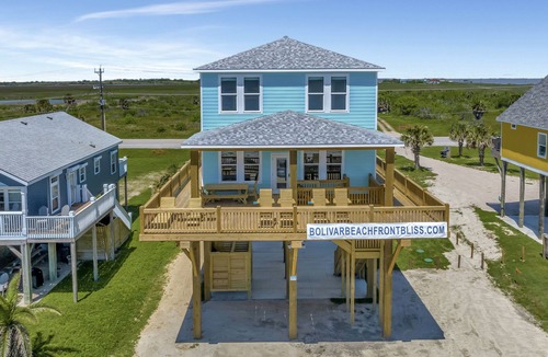 Gilchrist House | "Bolivar Beachfront Bliss" Beachfront home 5 bedroom 4.5 bath Cargo Lift