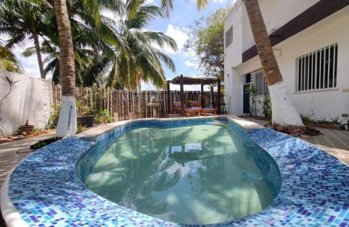 Chuburna Puerto Apartment | Casa Columpios, con alberca a pasos de la playa