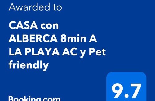 Las Jarretaderas Apartment | CASA con ALBERCA 8min A LA PLAYA AC y Pet friendly