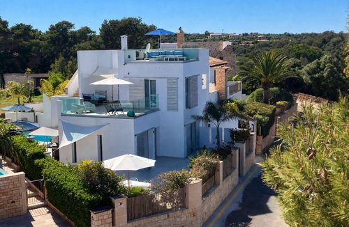 Cala Llombards Villa | Casa Poggibonsi al Mar ⚓️ -pool,sea view,on the beach in 3 minutes,roof terraces