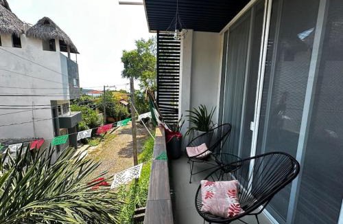 Chacala Apartment | Chacala Corales para 7 con Aire Acondicionado con Alberca y Playa a 50 mts