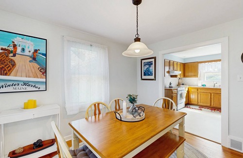 Winter Harbor House | Charming Coastal House with Cozy Living Spaces and Outdoor Firepit