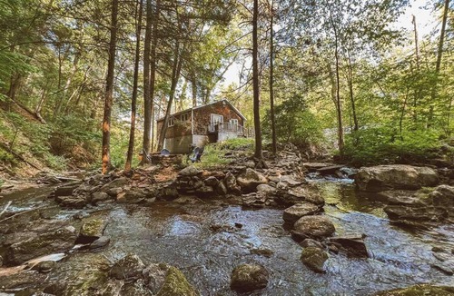 Gaylordsville House | Creek Side Cabin with Wood Fired Hot Tub and Fire Pit