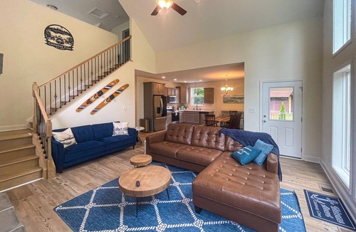 Mineral House | Dog-Friendly lakefront home with dock, game room, kayaks, hot tub, & firepit