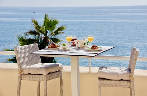 Buenas Noches Apartment | First line beach. Exclusive urbanization. Large terrace with front sea views.