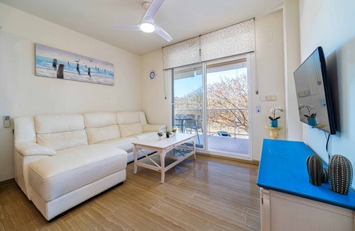 Platja de l'Arenal Apartment | Golden Gardens Zen Apartment IV Javea Arenal with Terrace, AC, and shared Pool