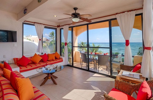 Akumal Condo | Great Value on the Beach! Cheerful and comfy third level condo with big views