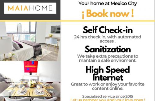 Escandon Apartment | Kahlo MaiaHome- Beautiful Apartment steps from Condesa - 4 Beds - Parking