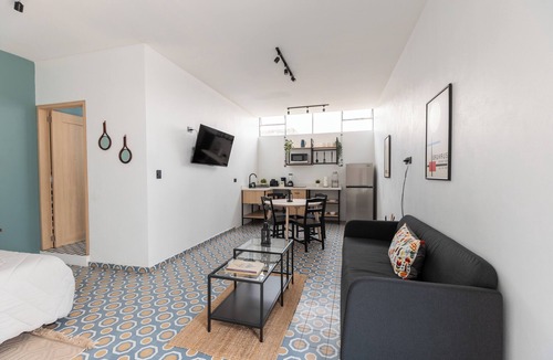 Puebla Historic Center House | Loft en Casona 212: Lujo y alta conectividad+Est