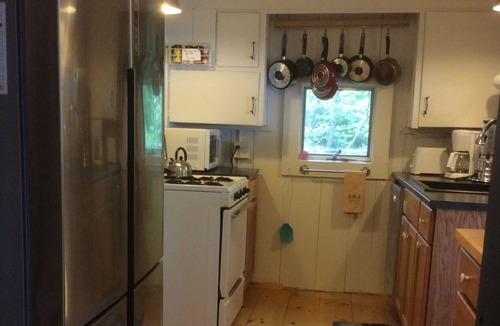 Oquossoc House | Loon Camps at Waters Edge - Two cute cottages are connected by a screened porch