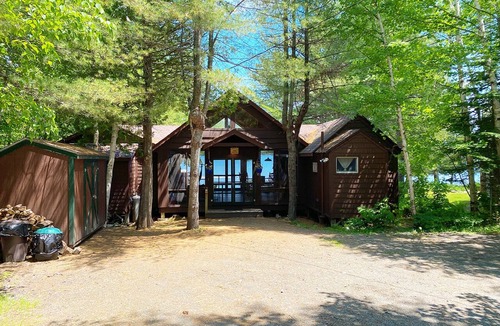 Oquossoc House | Loon Camps at Waters Edge - Two cute cottages are connected by a screened porch