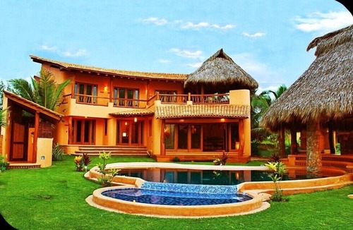 Troncones House | Luxury Oceanfront Villa, AC, Pool & Private Beach at Casa Luna (1-21 people)