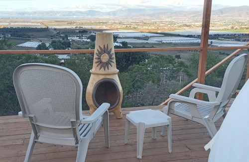 Cabo Punta Banda RV Rental | Luxury Stargazing Glamping, private deck, eco bath. Pets welcome.