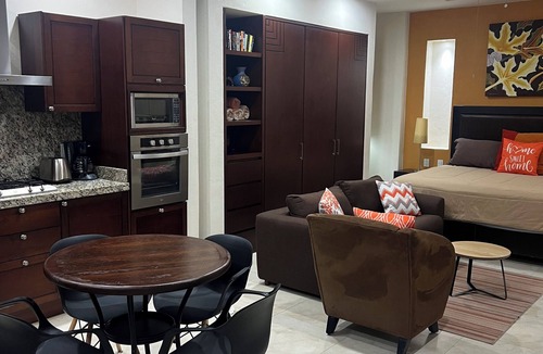 Emiliano Zapata Apartment | Luxury Studio in Center of Romantic Zone Fun! Fantastic Rooftop Views!