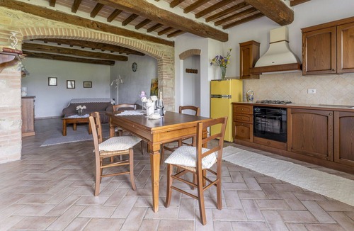 Radicondoli Villa | Nice apartment in villa for 4 people with WIFI, pool, veranda and panoramic view