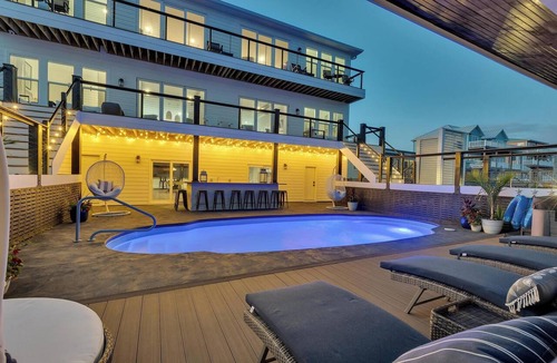 Emerald Isle House | Oceanfront Resort Retreat | Dual Homes, Luxe Pool & Endless Gathering Space