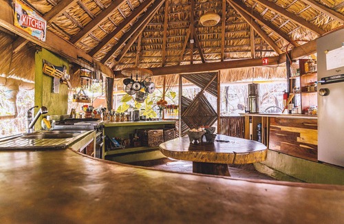 El Cacalote House | OffGrid SuperAbode Domes In Front of the Ocean with Pool near Roca Blanca