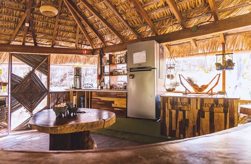 El Cacalote House | OffGrid SuperAbode Domes In Front of the Ocean with Pool near Roca Blanca