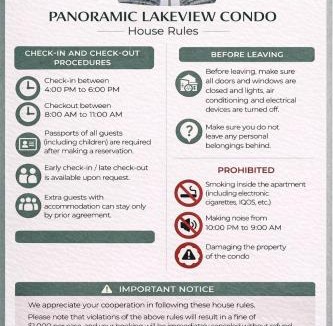 Central Waterfront Apartment | Panoramic Lakeview Resort Living 3BDR with Gym, Pool, Free parking