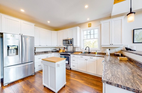 Stone Haven House | Secluded hilltop home with beautiful Cadillac Mountain view and multiple decks